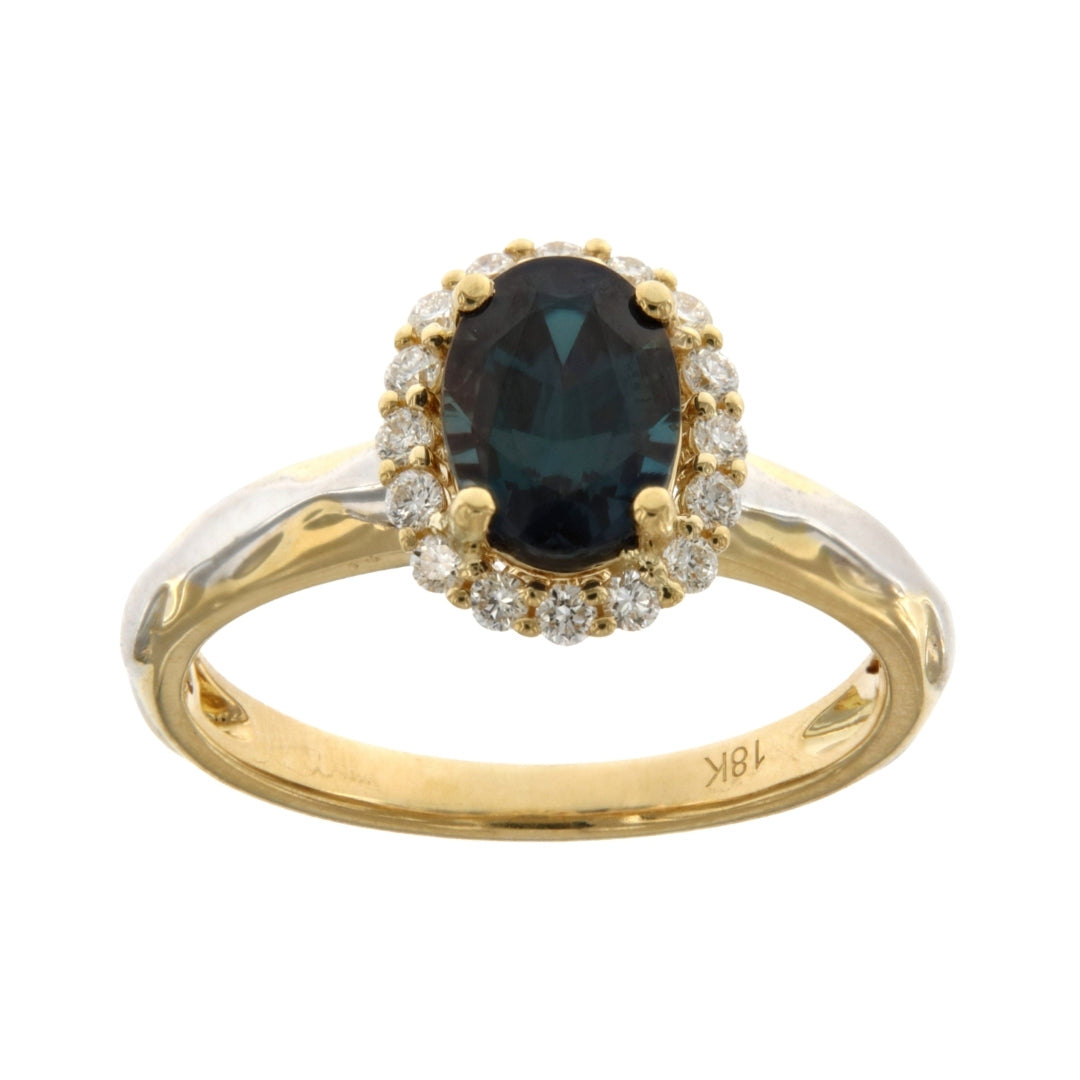 Natural Alexandrite Ring (Alexandrite 1.34 cts Wht Dia 0.24 cts)