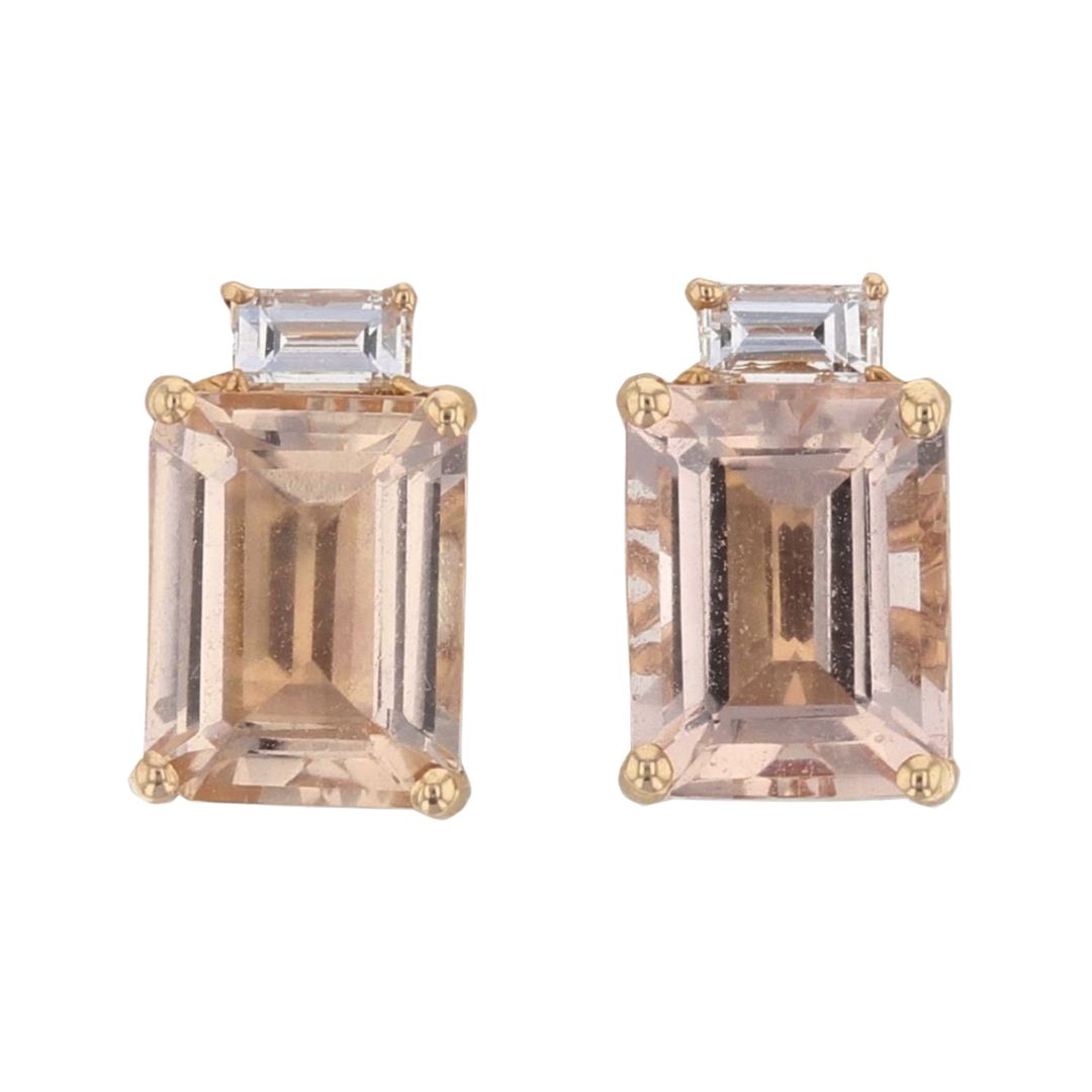 Buy Morganite Earrings (Morganite 4.42 cts. White Diamond 0.27 cts.) at Kay's Fine Jewelry
