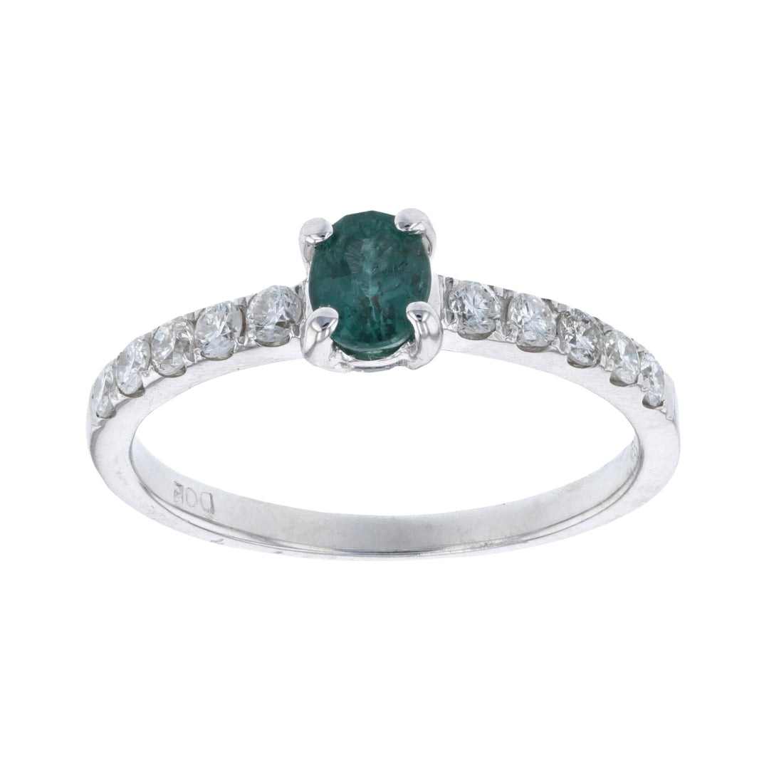 Natural Alexandrite Ring (Alexandrite 0.55 cts Wht Dia 0.33 cts)