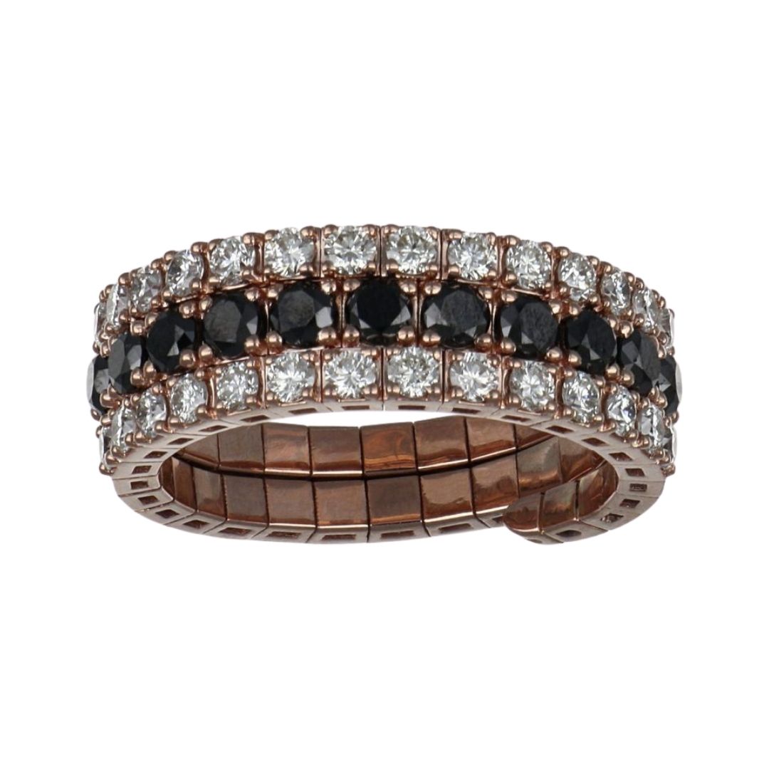 Black Diamond Flexi Ring (Black Diamond 0.78 cts. White Diamond 0.71 cts.)