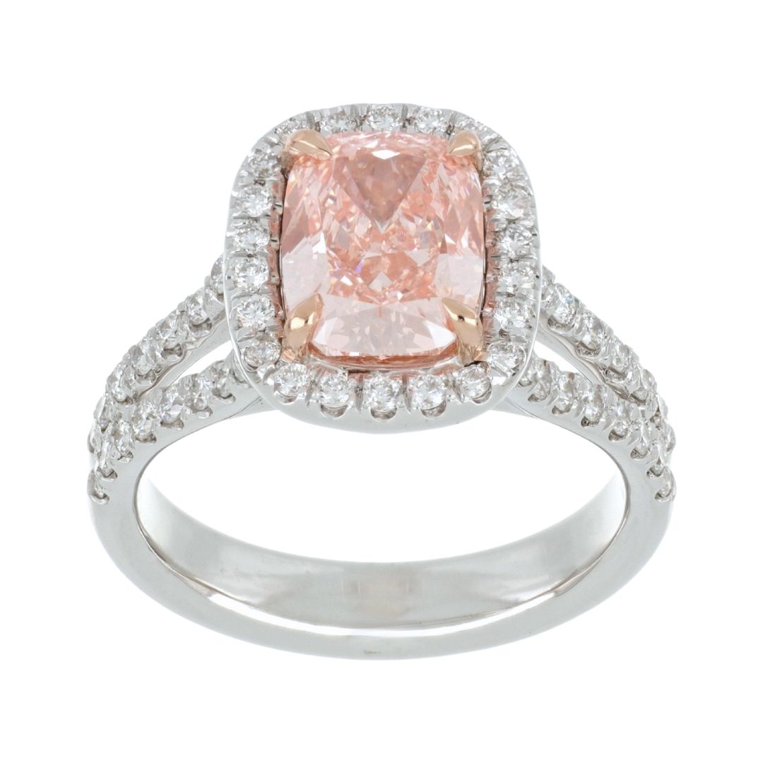 Pink Diamond Ring (Lab Grown Pink Diamond 2.53 cts. White Diamond 0.61 cts.)