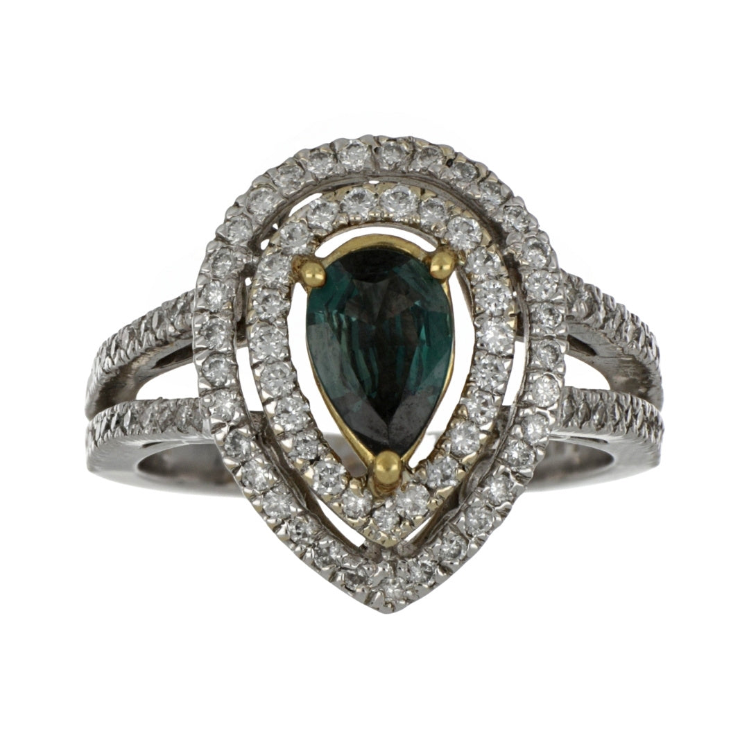 Natural Alexandrite Ring (Alexandrite 0.73 cts Wht Dia 0.68 cts)