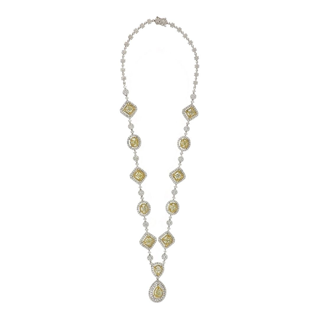 Yellow Diamond Necklace (Yellow Diamond 8.09 cts. White Diamond 7.22 cts. Yellow Diamond Included cts.)