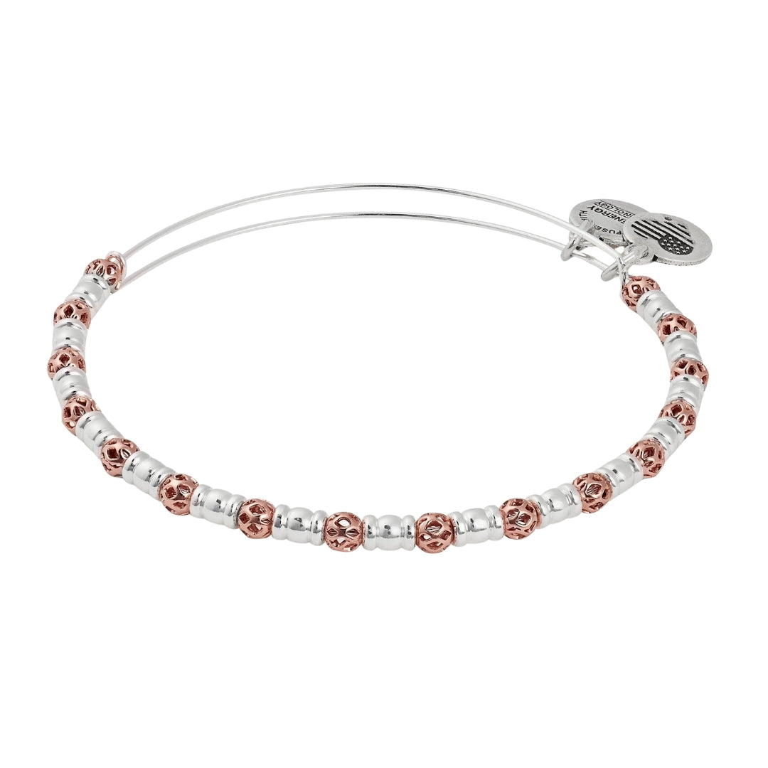 ALEX AND ANI Orbit Two Tone Beaded Bangle