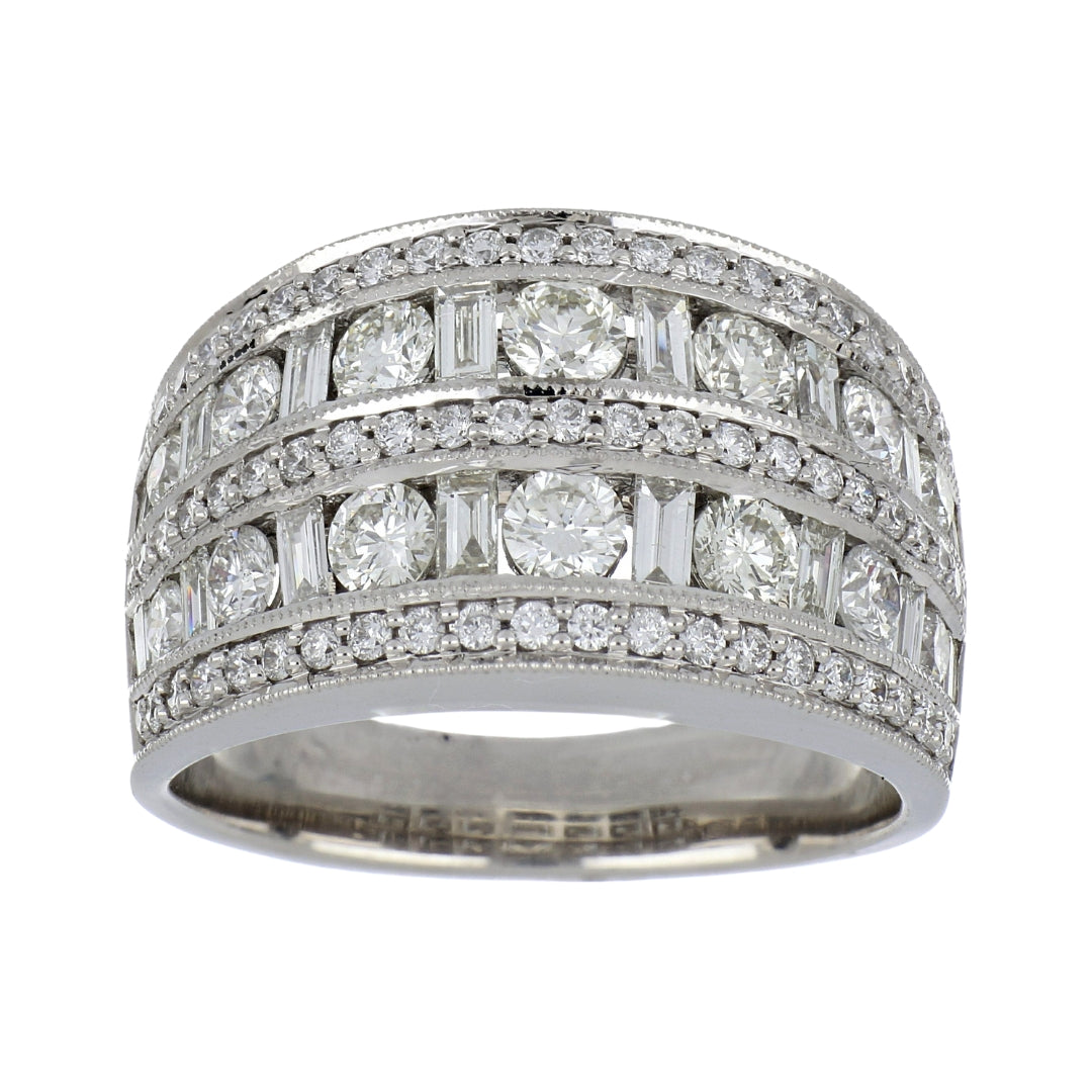 White Diamond Ring (White Diamond 1.55 cts. White Diamond 0.55 cts.)