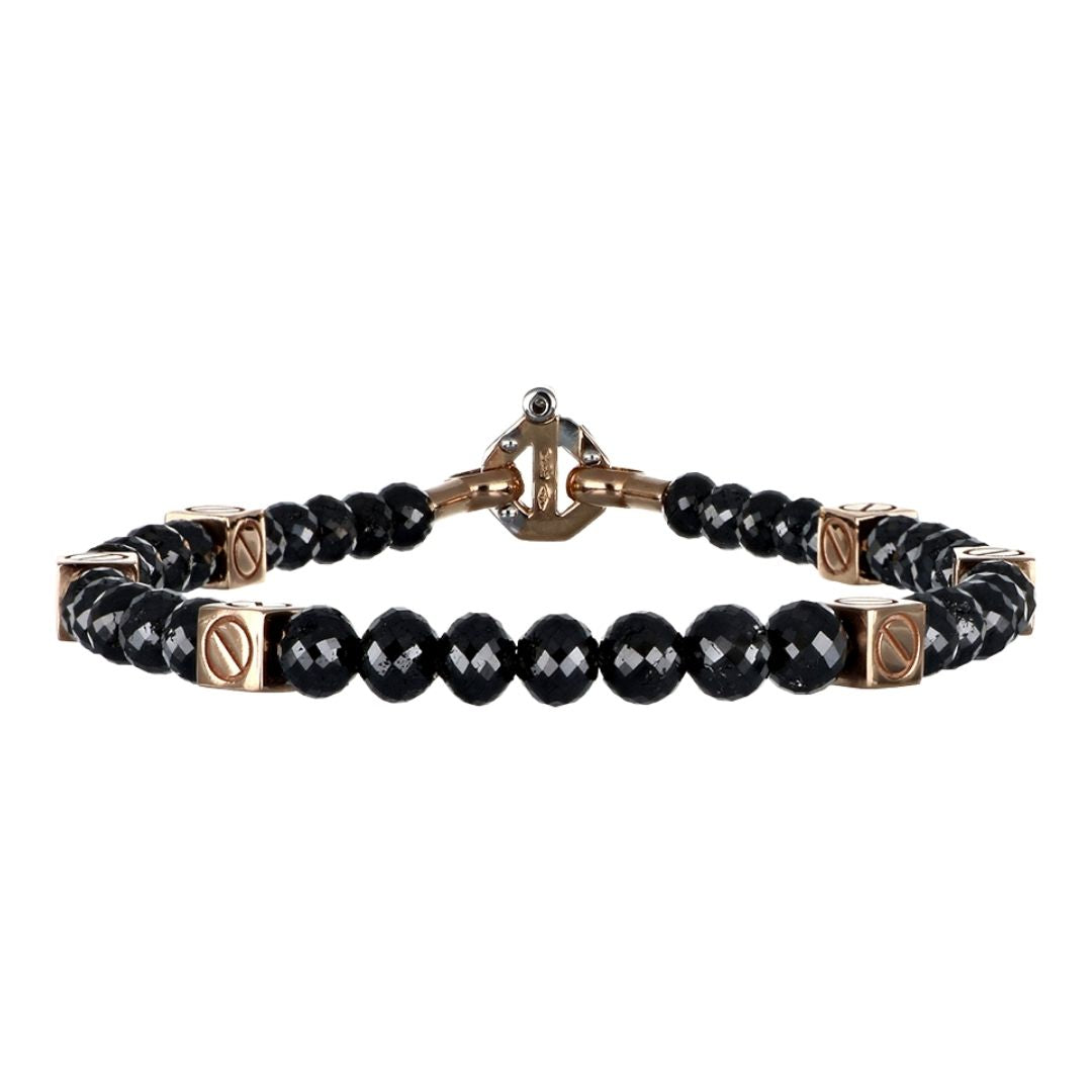 BARAKA Black Diamond Men's Bracelet (Black Diamond 0.31 cts. White Diamond 0.02 cts.)