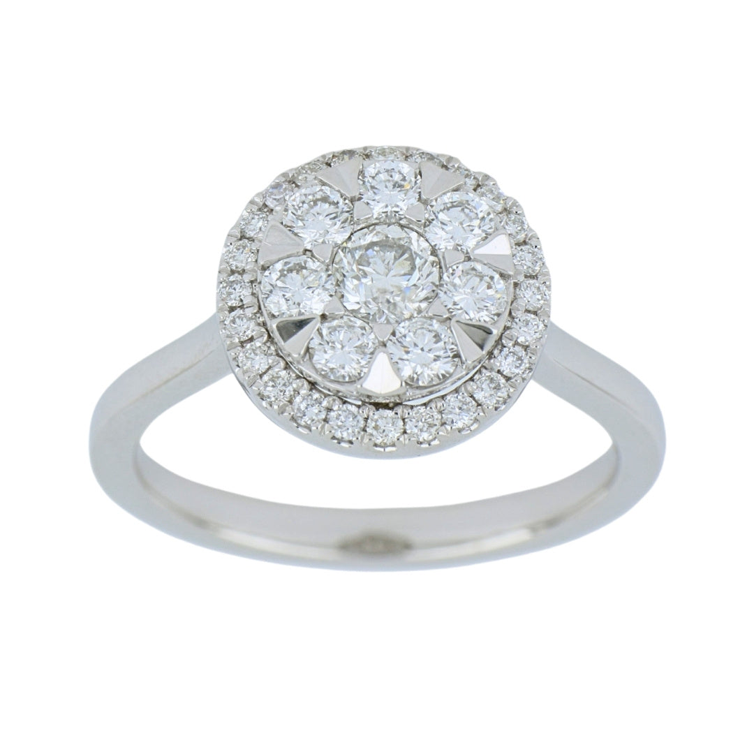 White Diamond Ring (White Diamond 0.24 cts. White Diamond 0.61 cts.)