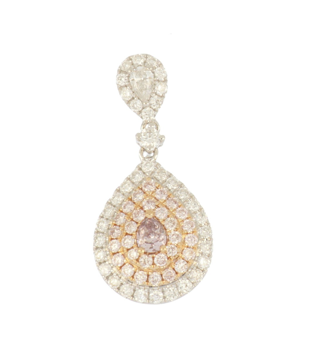 Pink Diamond Earrings (Pink Diamond 0.28 cts. Pink Diamond 0.5 cts. White Diamond 0.86 cts.)