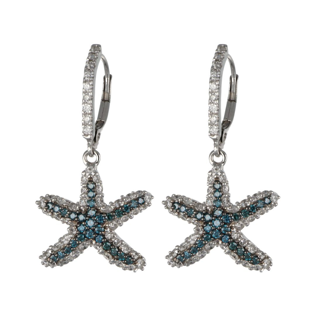 Stunning Blue Diamond Earrings main image 1