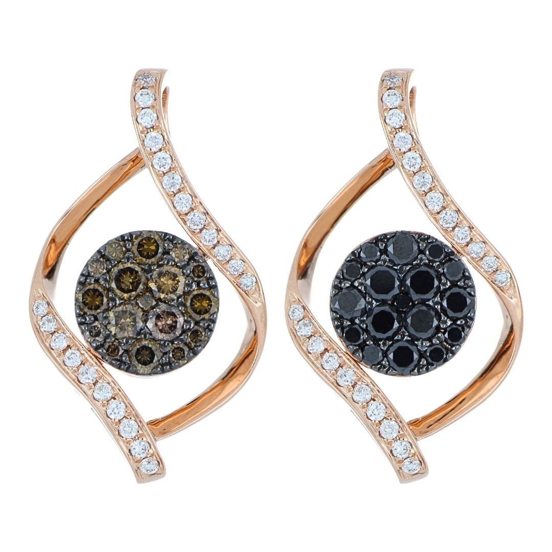 Brown and Black Diamond Pendant (Brown Diamond 0.46 cts. Black Diamond 0.5 cts. White Diamond 0.12 cts.)