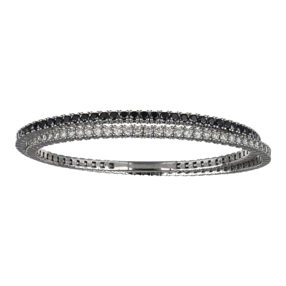 Black Diamond Flexi Bangle (Black Diamond 3.42 cts. White Diamond 3.1 cts.)