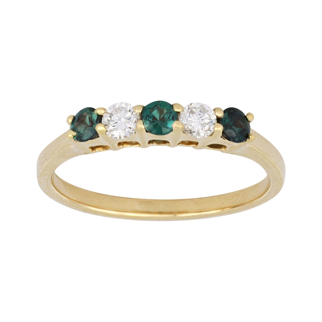 Natural Alexandrite Ring (Alexandrite 0.35 cts Wht Dia 0.22 cts)