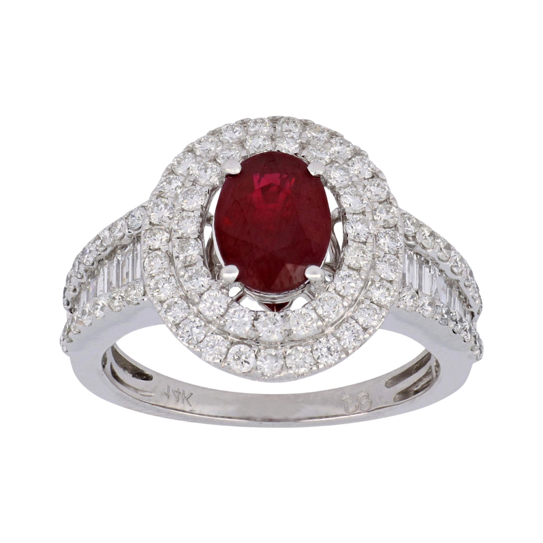 Ruby Ring (Ruby 2.05 cts. White Diamond 0.36 cts. White Diamond 0.79 cts.)