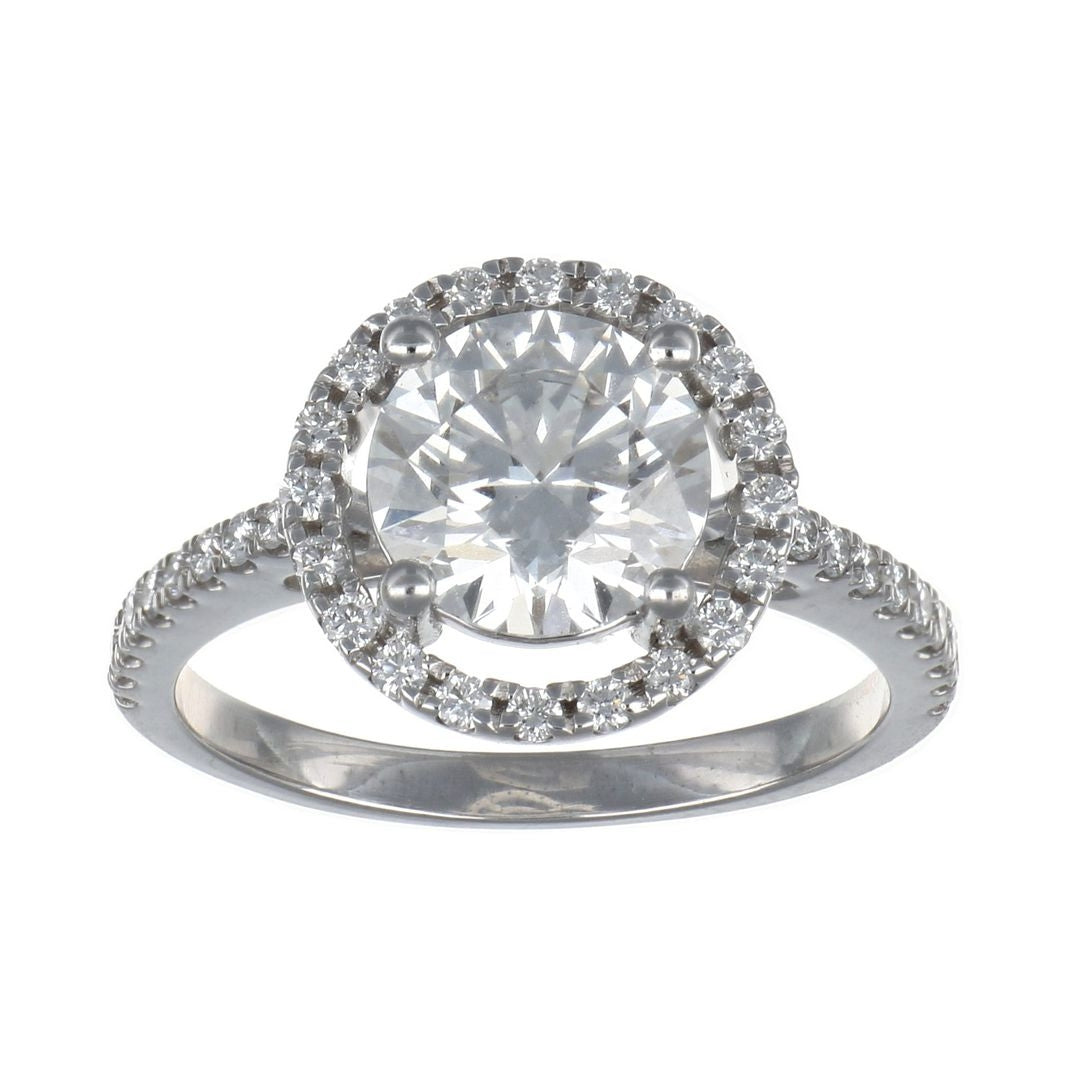 White Diamond Ring (Lab Grown White Diamond 2.08 cts. Lab Grown White Diamond 0.38 cts.)