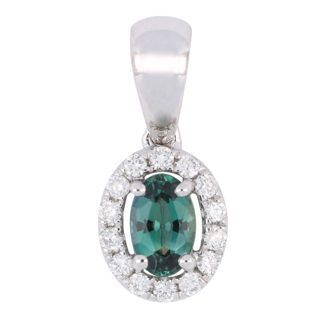 Natural Alexandrite Pendant (Alexandrite 0.23 cts Wht Dia 0.07 cts)