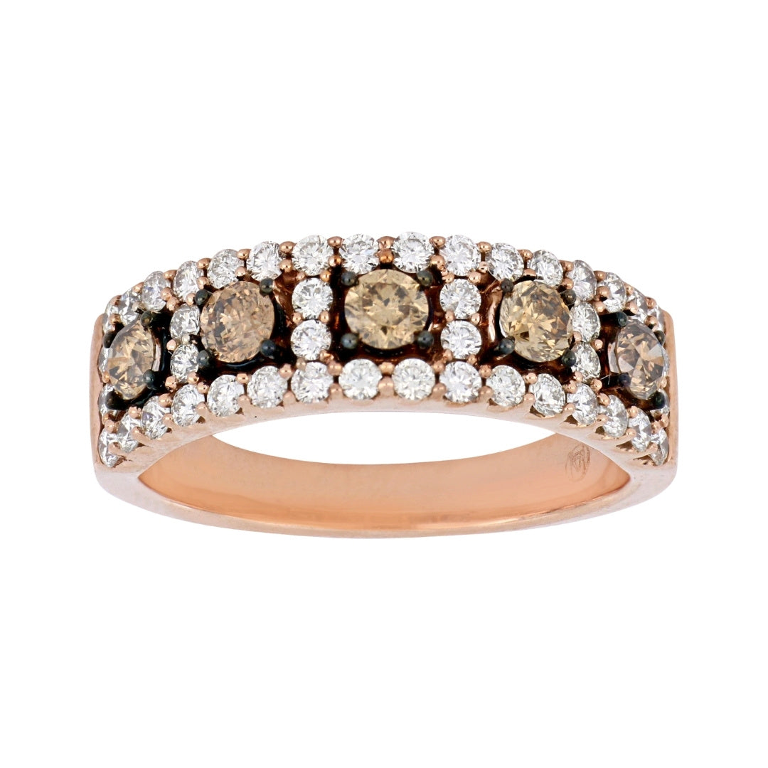 Brown Diamond Ring (Brown Diamond 0.61 ct. White Diamond 0.68 ct.)