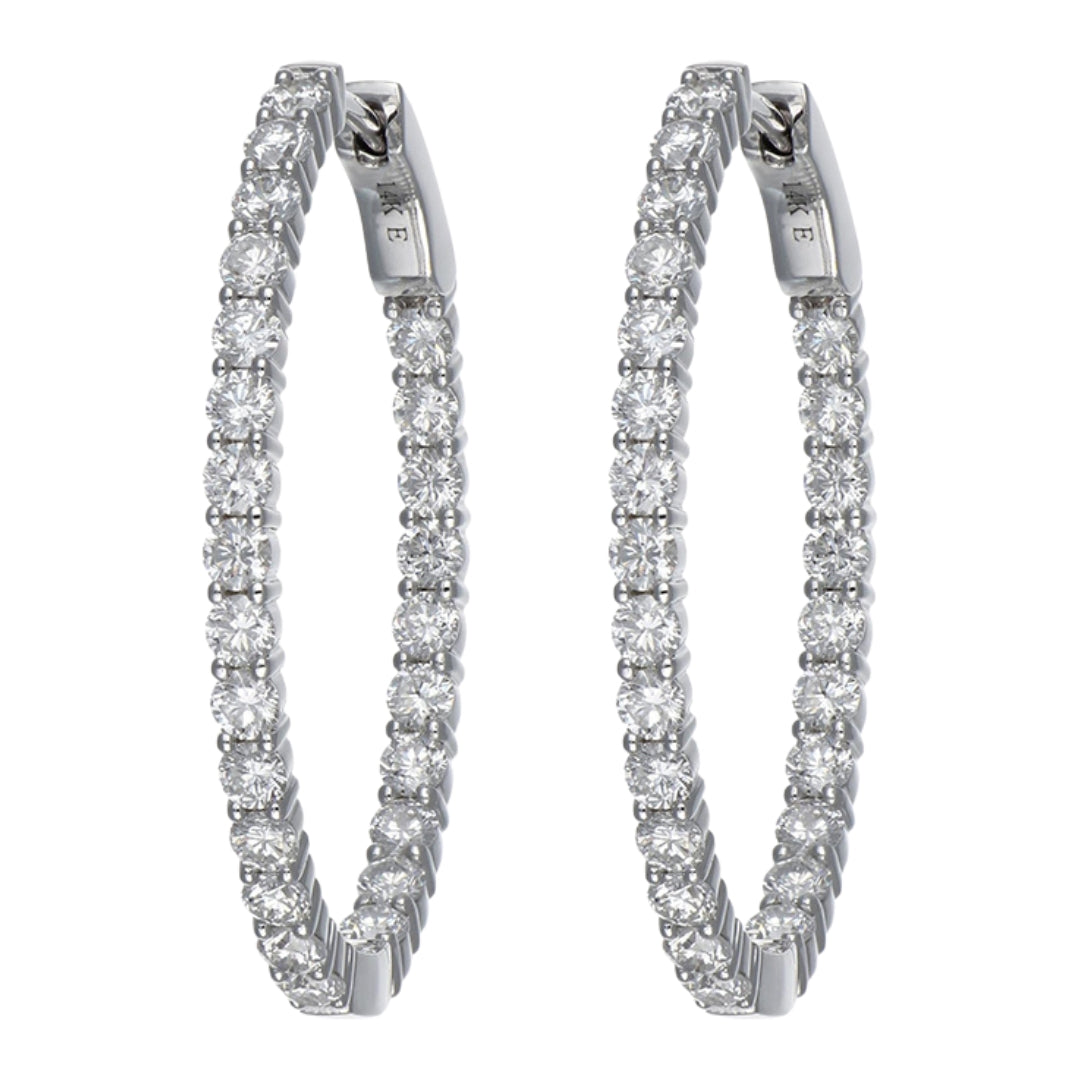 White Diamond Earrings (Lab Grown White Diamond 2.94 cts.)