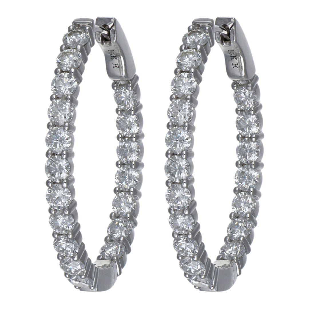 White Diamond Earrings (Lab Grown White Diamond 3.88 cts.)