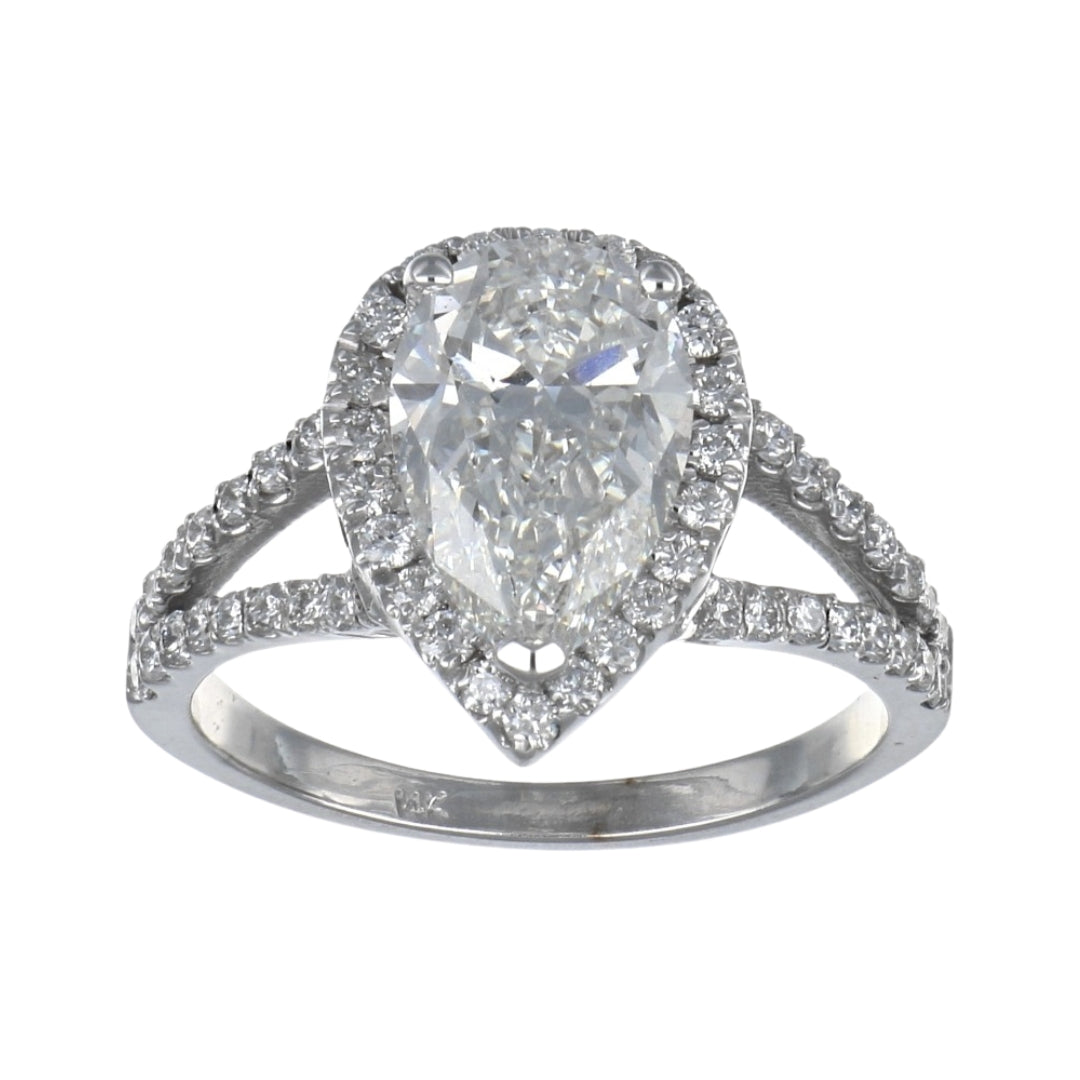 White Diamond Ring (Lab Grown White Diamond 2.06 cts. G VS1 Lab Grown White Diamond 0.63 cts.)