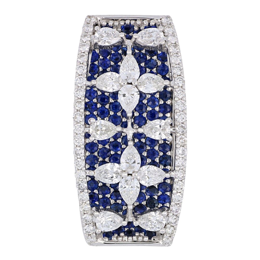 Buy Blue Sapphire Pendant (Blue Sapphire 2.23 cts. White Diamond 0.45 cts. White Diamond 1.24 cts.) at Kay's Fine Jewelry