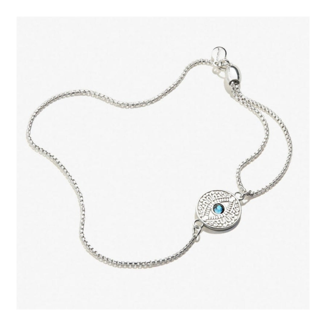ALEX AND ANI Evil Eye Crystal Pull Chain Bracelet