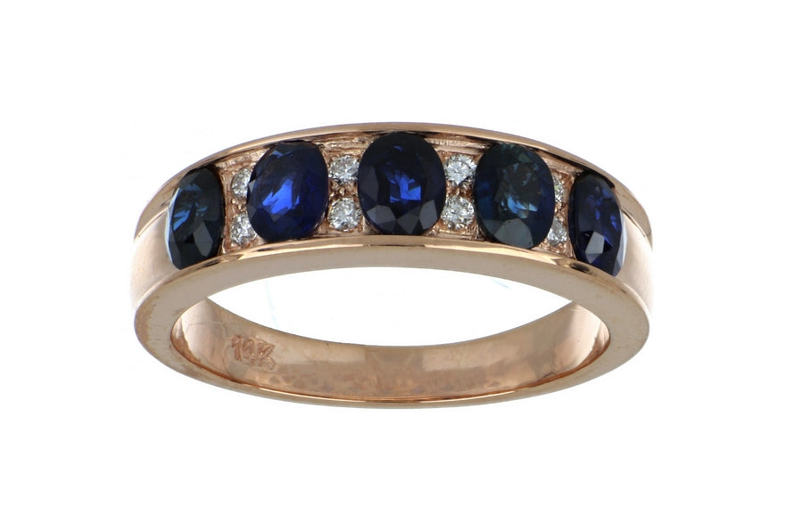 Blue Sapphire Ring (Blue Sapphire 1.78 cts. White Diamond 0.1 cts)