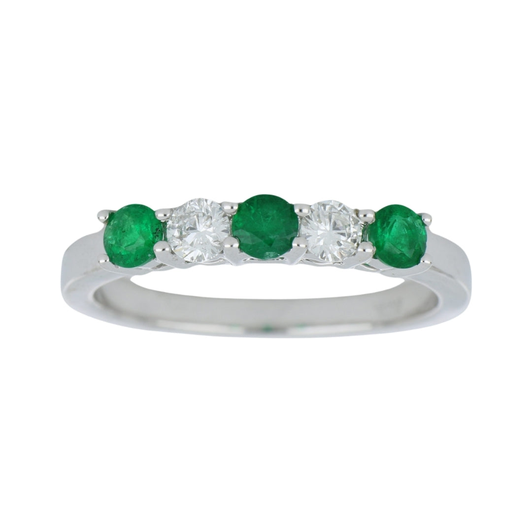 Emerald Ring (Emerald 0.44 cts. White Diamond 0.28 cts.)