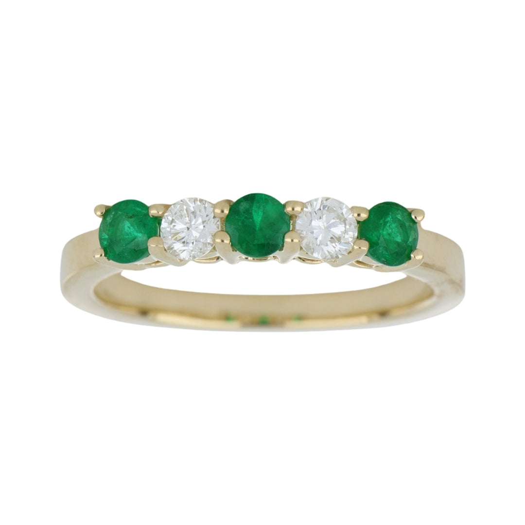 Emerald Ring (Emerald 0.44 cts. White Diamond 0.28 cts.)