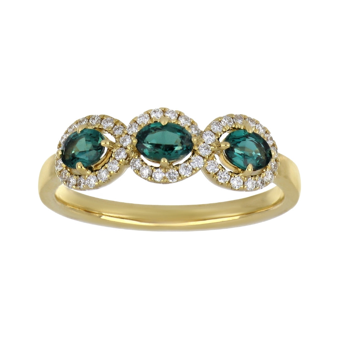 Natural Alexandrite Ring (Alexandrite 0.65 cts Wht Dia 0.2 cts)