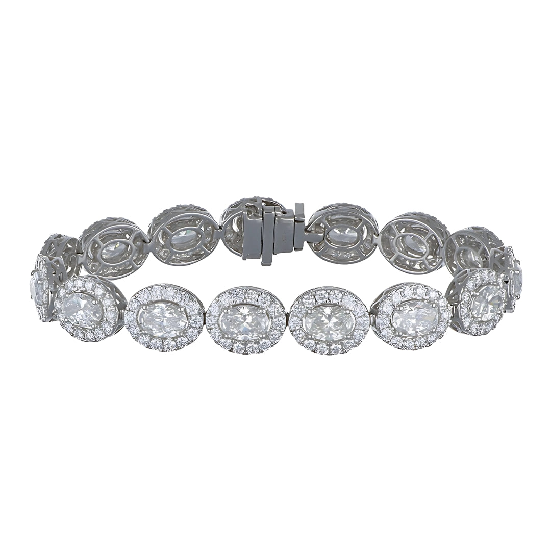 White Diamond Bracelet (Lab Grown White Diamond 10.58 cts. Lab Grown White Diamond 5.25 cts.)