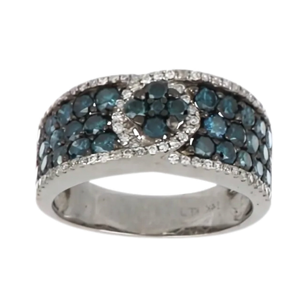 Blue Diamond Ring (Blue Diamond .44 cts. White Diamond .26 cts,