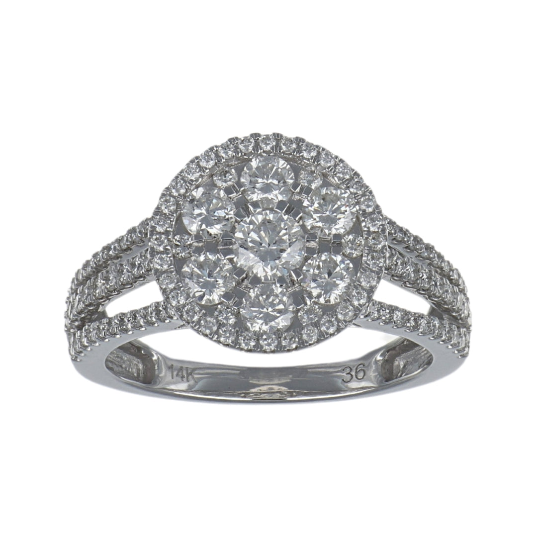 White Diamond Ring (White Diamond 0.23 cts. White Diamond 0.52 cts. White Diamond 0.46 cts.)