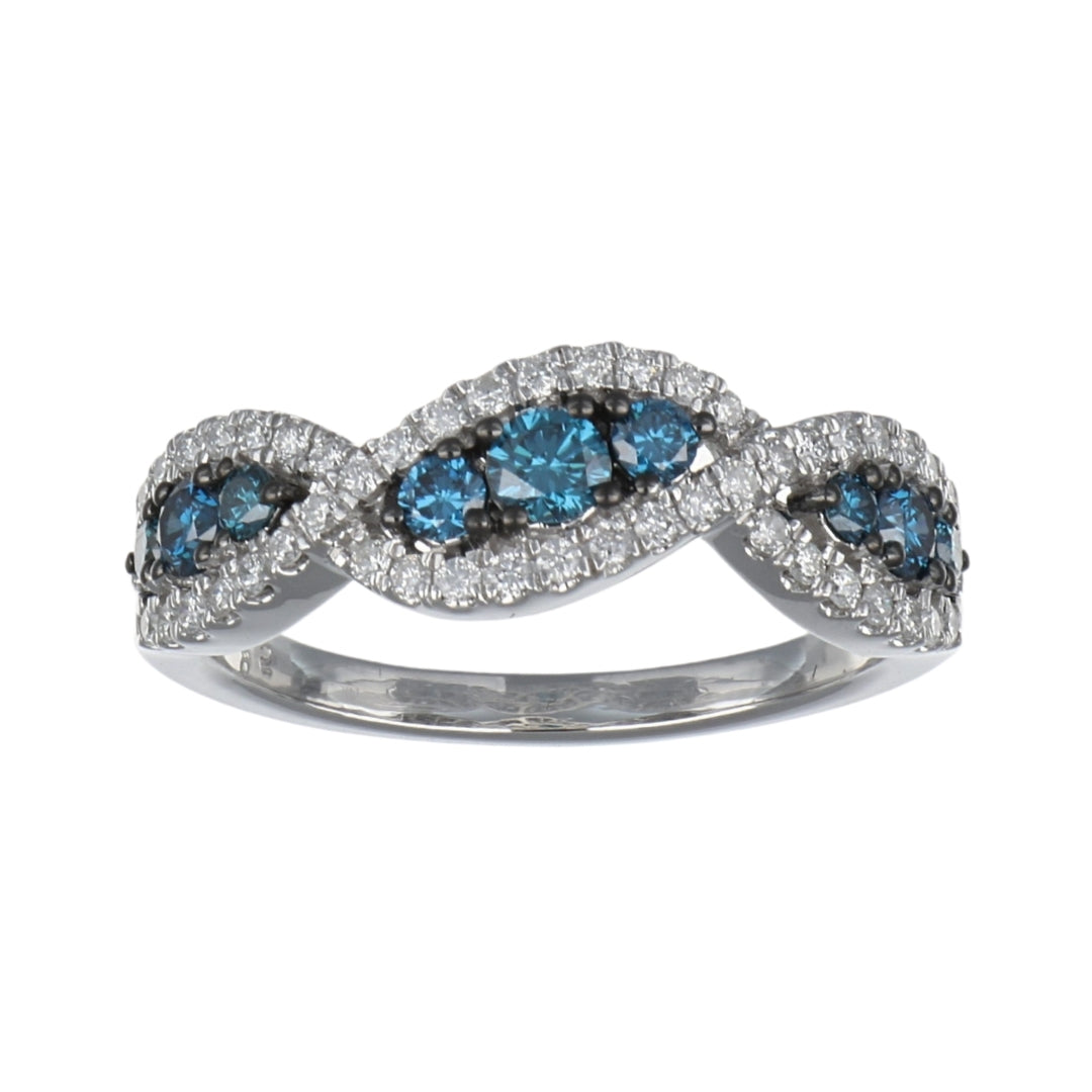 Blue Sapphire Ring Kay Jewelers Blue And White Diamond Ring Blue