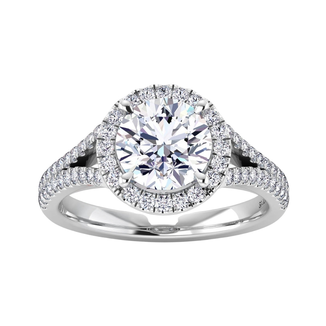 White Diamond Ring (Lab Grown White Diamond 2.09 cts. Lab Grown White Diamond 0.47 cts.)