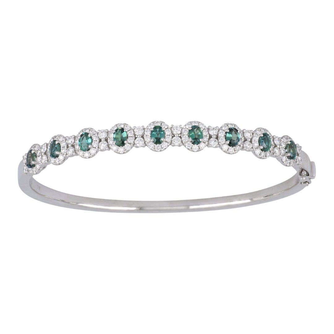 Alexandrite Bangle (Alexandrite 1.8 cts. White Diamond 1.48 cts.) Not Net