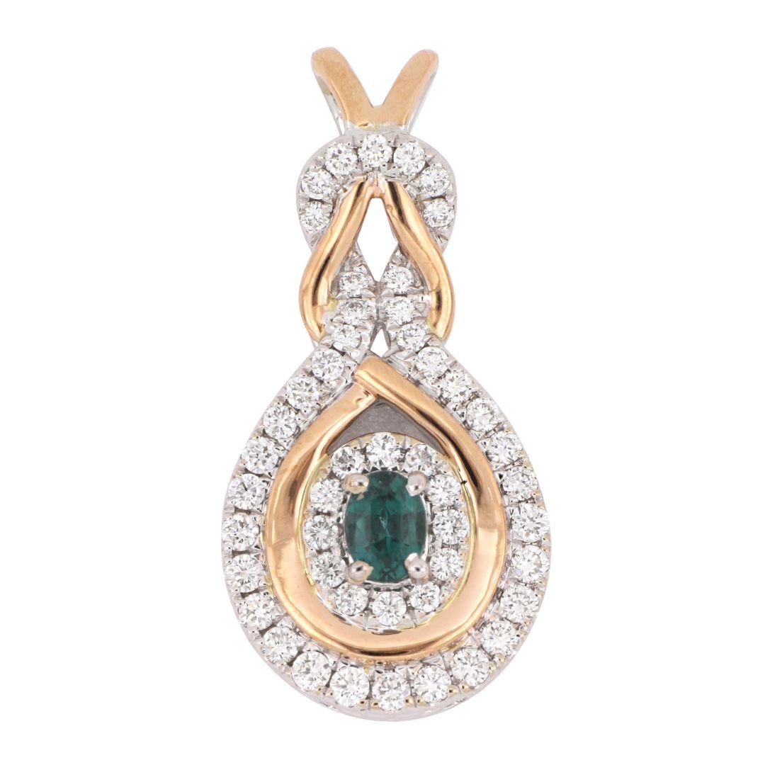 Alexandrite Pendant (Alexandrite 0.21 cts. White Diamond 0.36 cts. Not Net