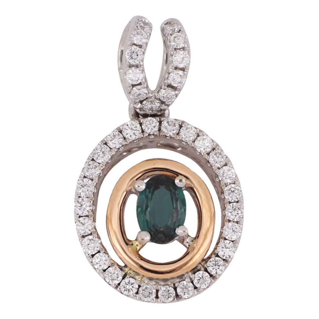 Alexandrite Pendant (Alexandrite 0.24 cts. White Diamond 0.3 cts.) Not Net