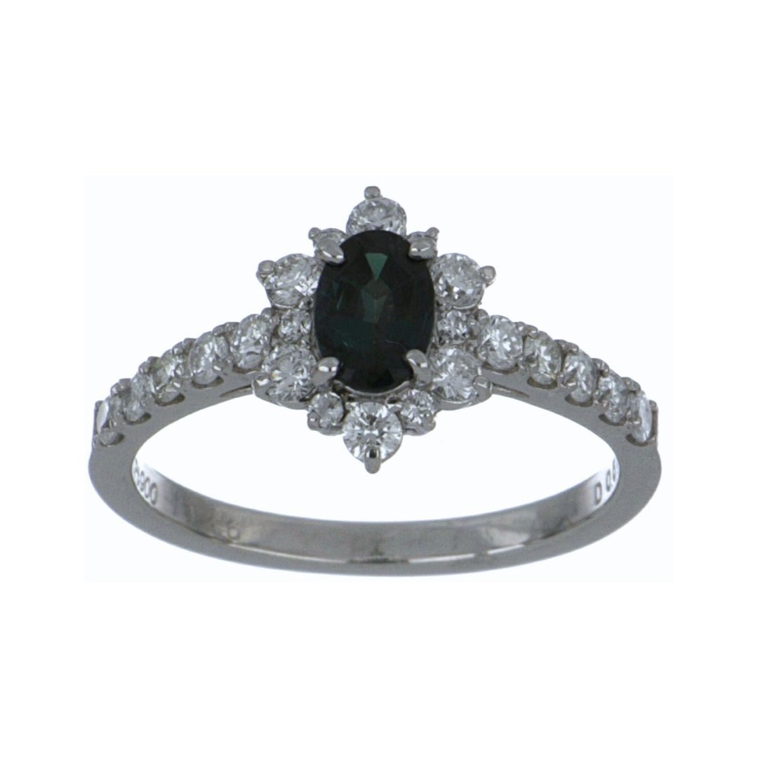 Alexandrite Ring (Alexandrite 0.46 cts. White Diamond 0.5 cts.) Not Net