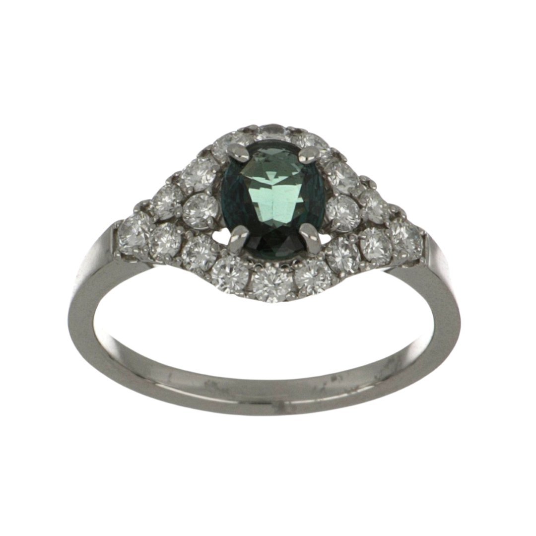 Alexandrite Ring (Alexandrite 0.58 cts. White Diamond 0.55 cts.) Not Net