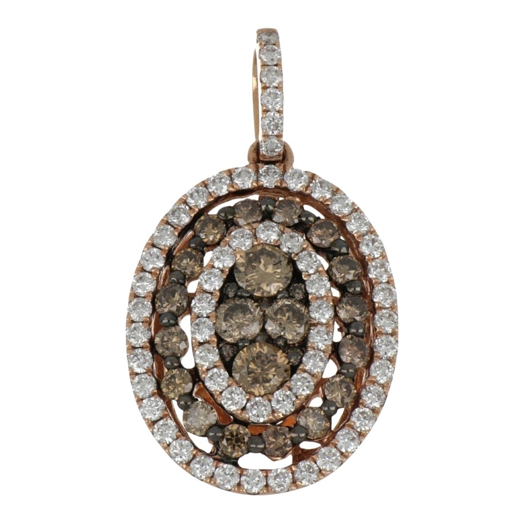 Brown Diamond Pendant (Brown Diamond 0.9 cts. White Diamond 0.62 cts.) Not Net