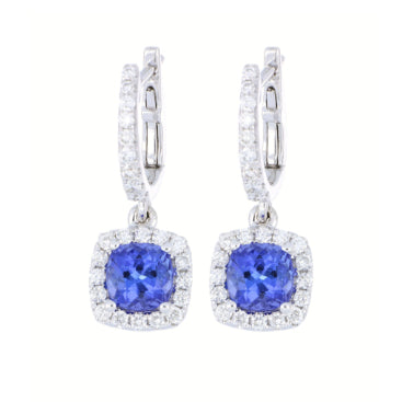ladies earrings tanzanite