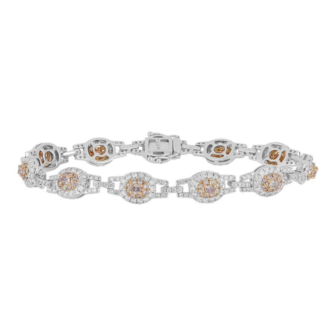 Pink Diamond Bracelet (Pink Diamond 0.81 cts. Pink Diamond 1.09 cts. White Diamond 4.04 cts.) Not Net