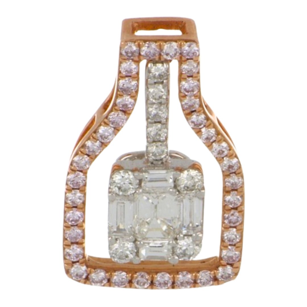 Pink Diamond Pendant (Pink Diamond 0.26 cts. White Diamond 0.46 cts. White Diamond Included cts.) Not Net