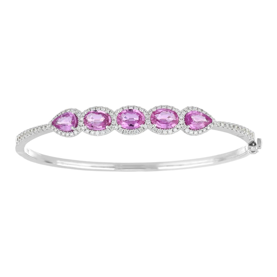 Pink Sapphire Bangle (Pink Sapphire 4.8 cts. Pink Sapphire Included cts. White Diamond 0.85 cts.) Not Net