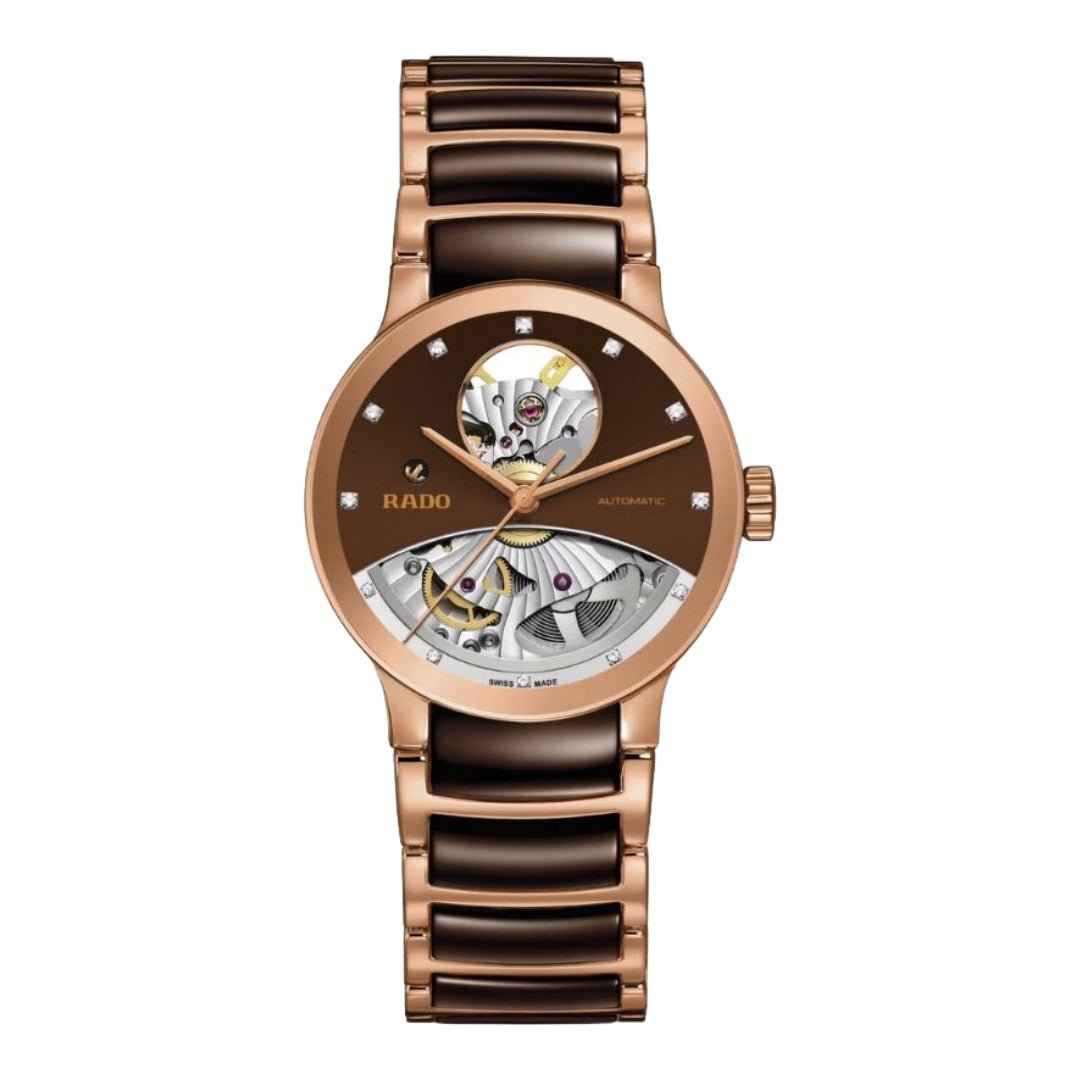 Rado Ladies Watch Centrix Automatic Diamonds Open Heart (Centrix
