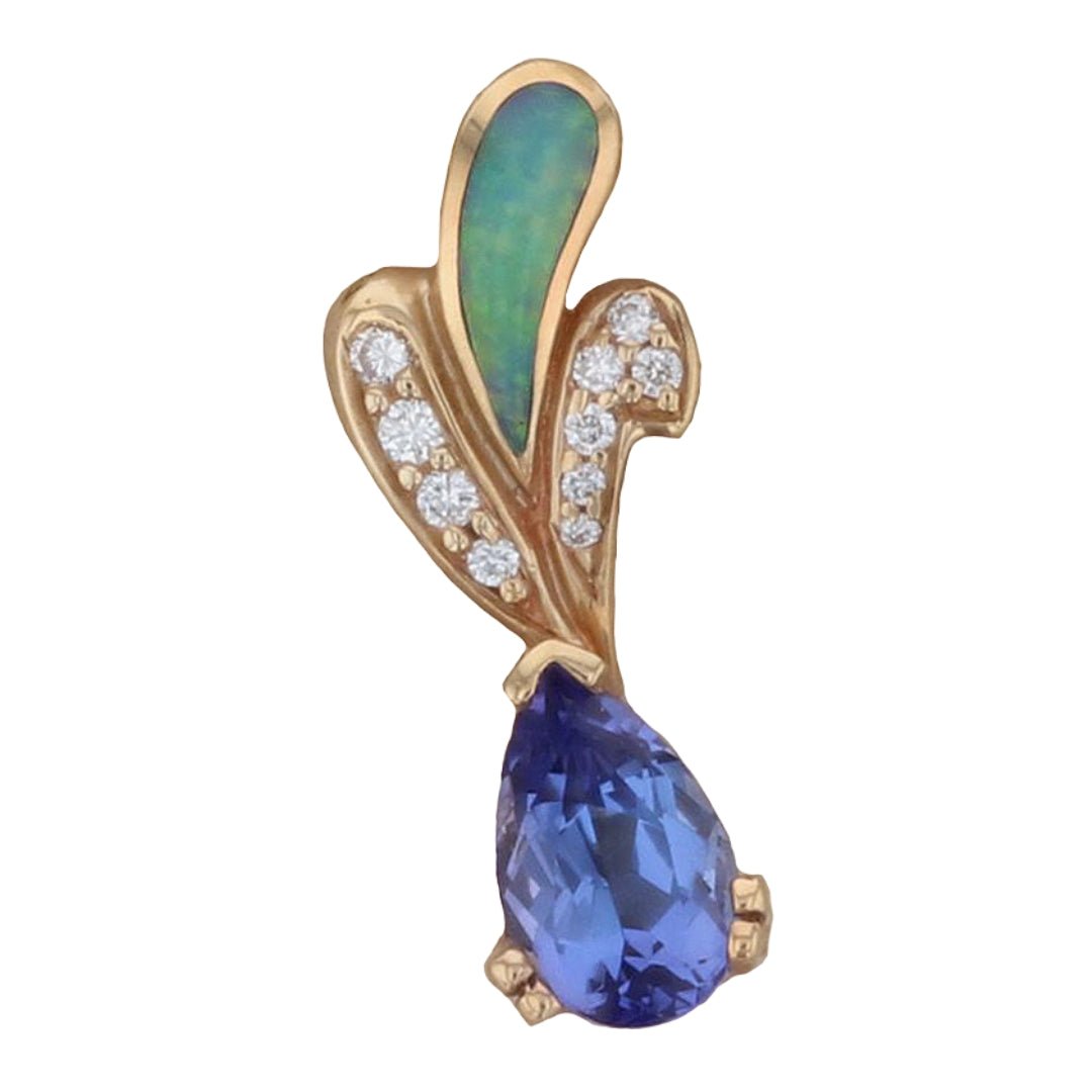 Tanzanite Pendant (Tanzanite 1.3 cts. White Diamond 0.07 cts. ) Not Net