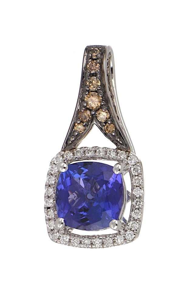 Tanzanite with Brown Diamond Ladies Pendant (Tanzanite 2.37 cts. Brown Diamond 0.14 cts. White Diamond 0.17 cts.) Not Net