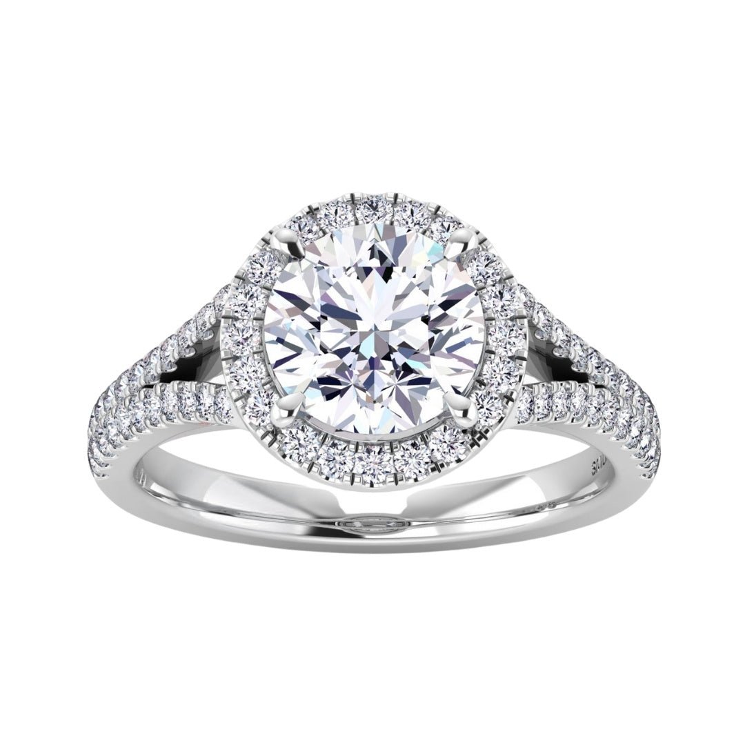 White Diamond Ring (Lab Grown White Diamond 2.09 cts.Lab Grown White Diamond 0.47 cts.) Not Net