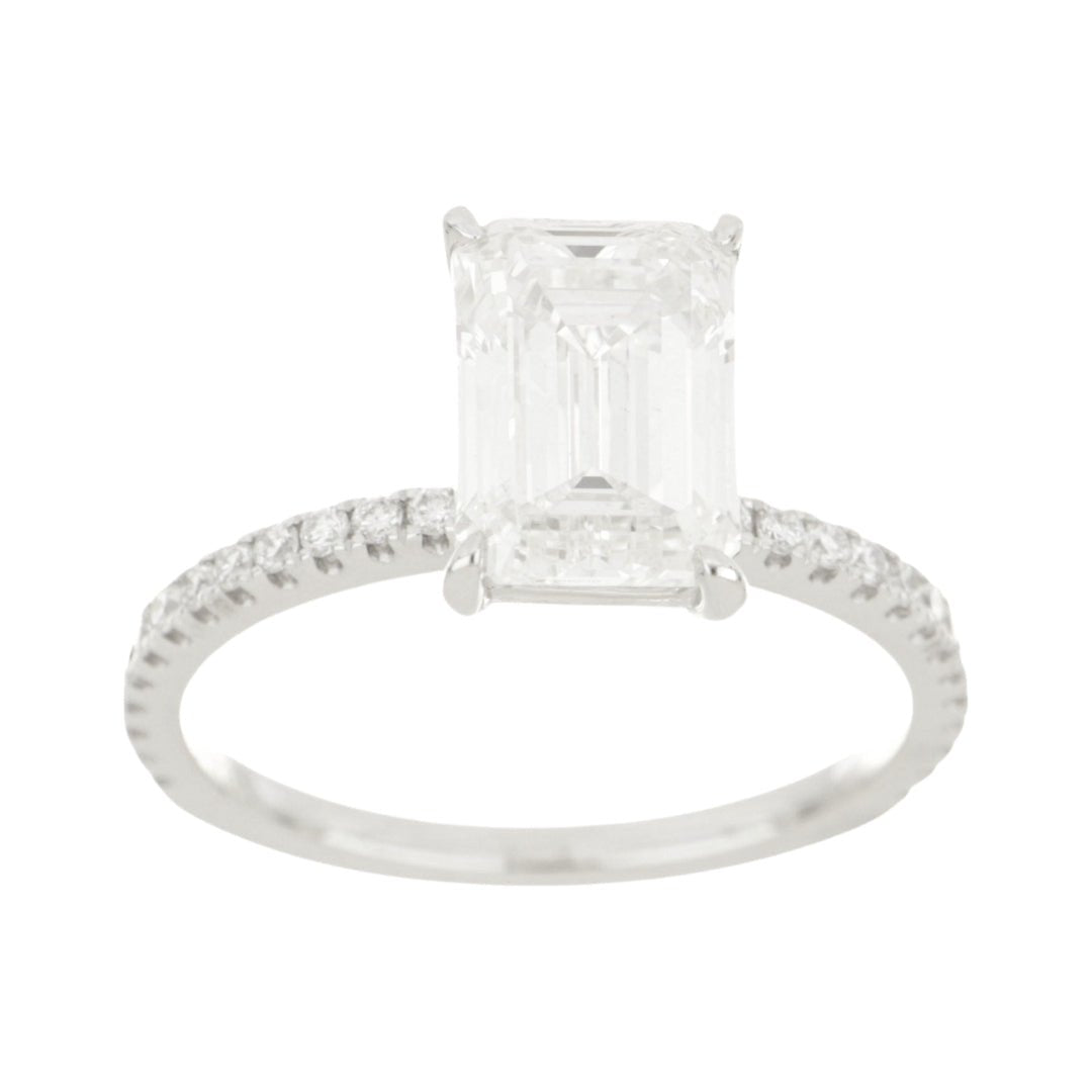 White Diamond Ring (Lab Grown White Diamond 3.08 cts. F VS1 Lab Grown White Diamond 0.28 cts.) Not Net