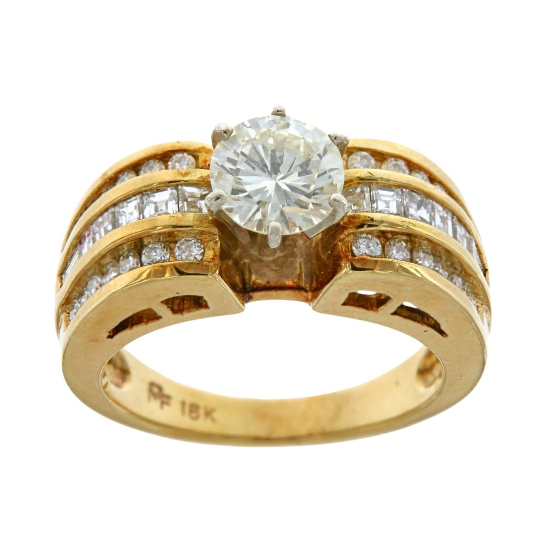 White Diamond Ring (White Diamond 1.08 cts. White Diamond 1.19 cts. White Diamond Included cts.) Not Net